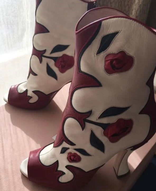 Miu Miu 2012 Roses Ankle Boots - 37