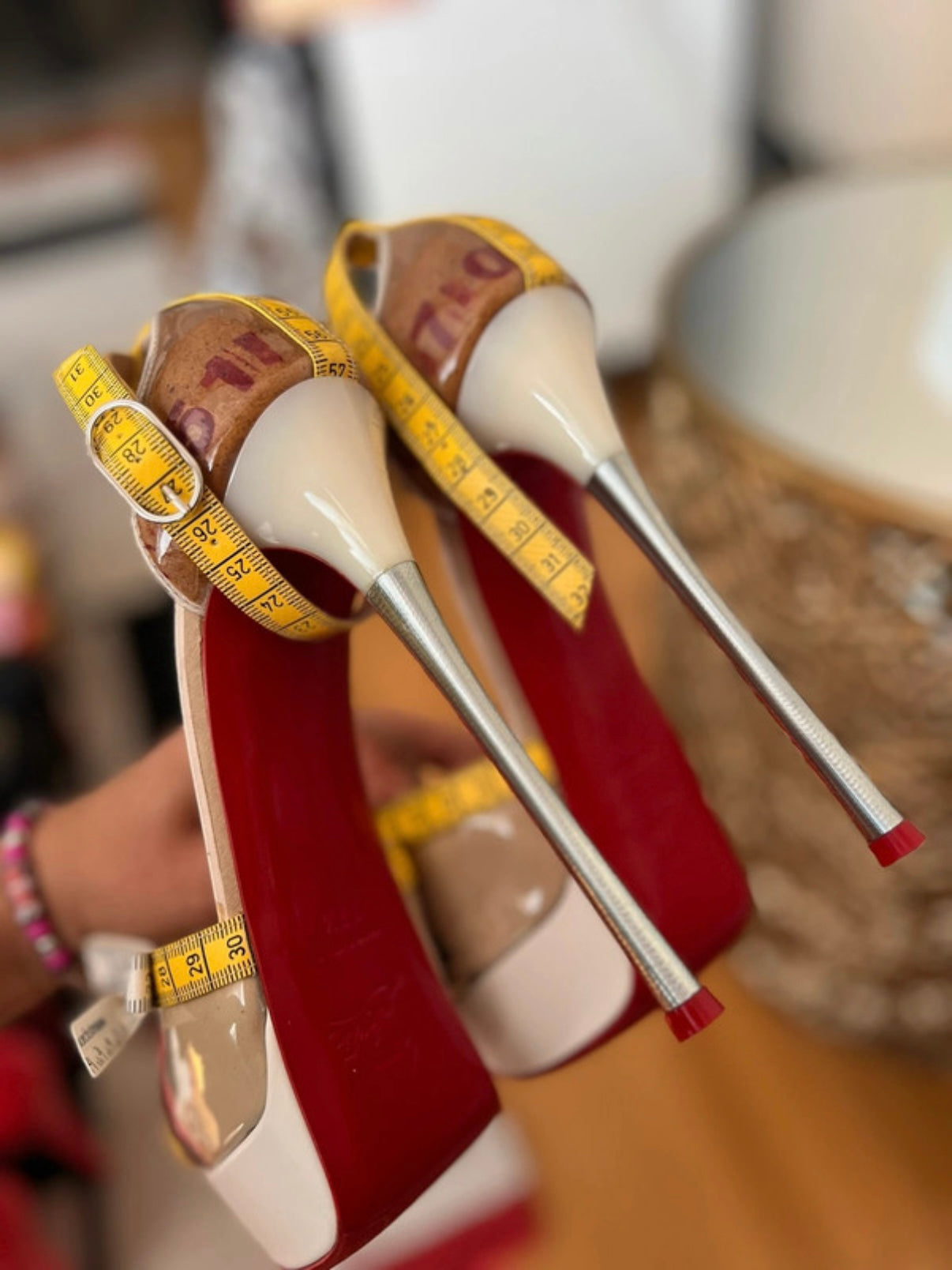 Christian Louboutin Measuring Tape Heels Limited Edition Collectors Item - 37