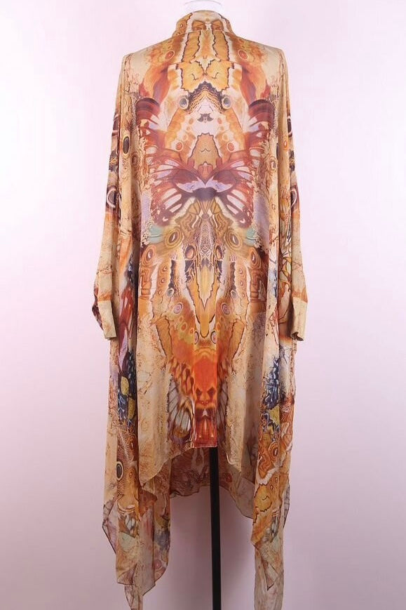 Alexander McQueen 2010 Plato Atlantis Silk Kaftan Dress - S/M