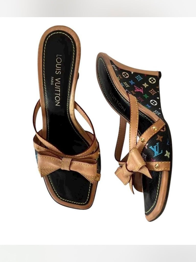 Louis Vuitton X Takashi Murakami Bow Wedge Heels - 38.5