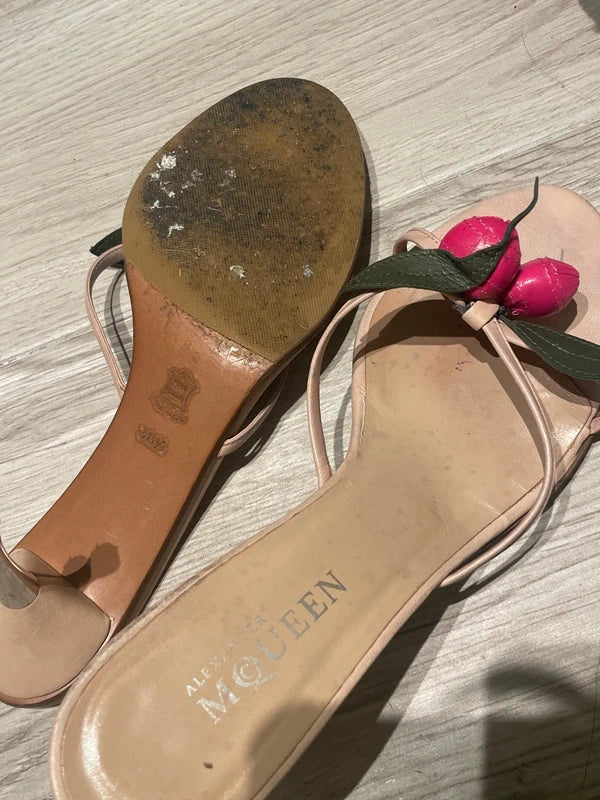 Alexander McQueen Cherry Mules - 38.5
