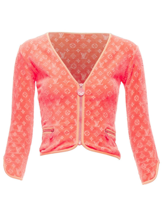 Louis Vuitton by Marc Jacob’s Velour Cardigan Top - S