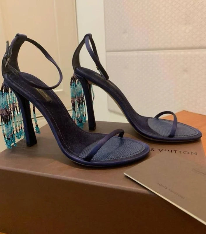 Louis Vuitton 2011 Runway Beaded Chandelier Heels - 37.5