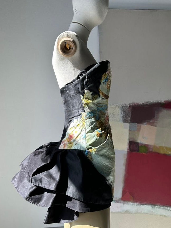 Roberto Cavallì Spring 2009 18th-Century Porcelain-Print Dress - S/M