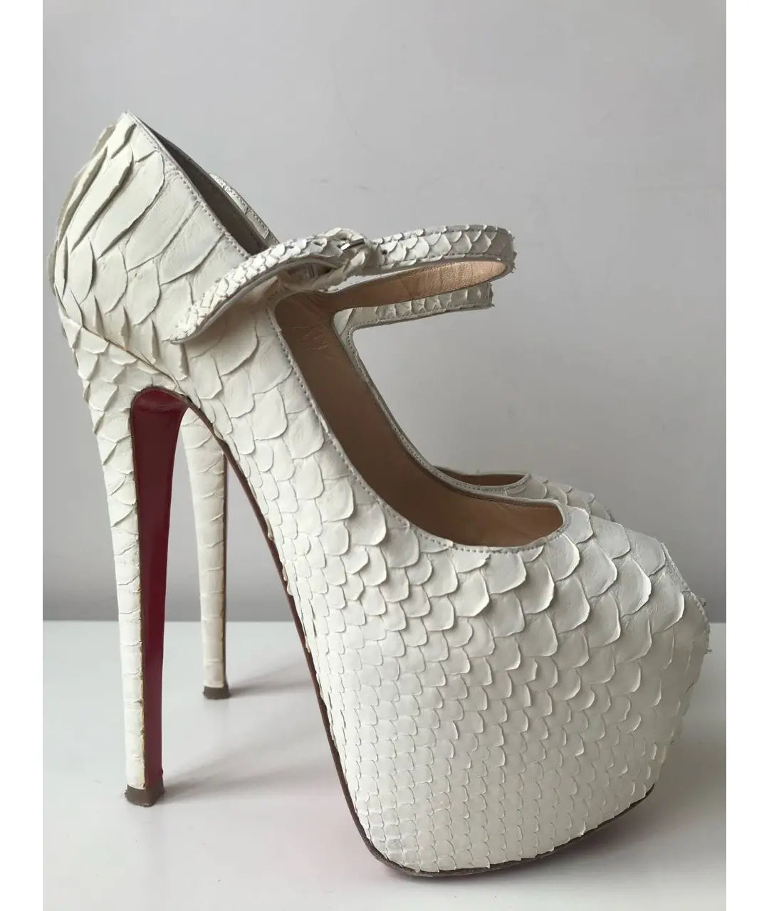 Christian Louboutin Lady Highness Python Heels - 36.5