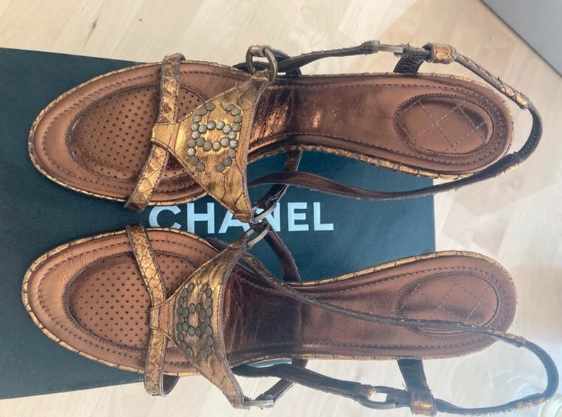 Chanel Python Heels - 41