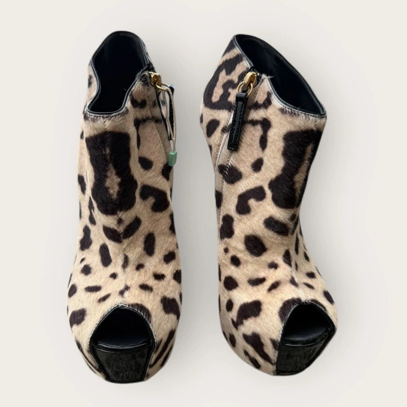 Giuseppe Zanotti Pony Hair Wedge Heels - 38.5