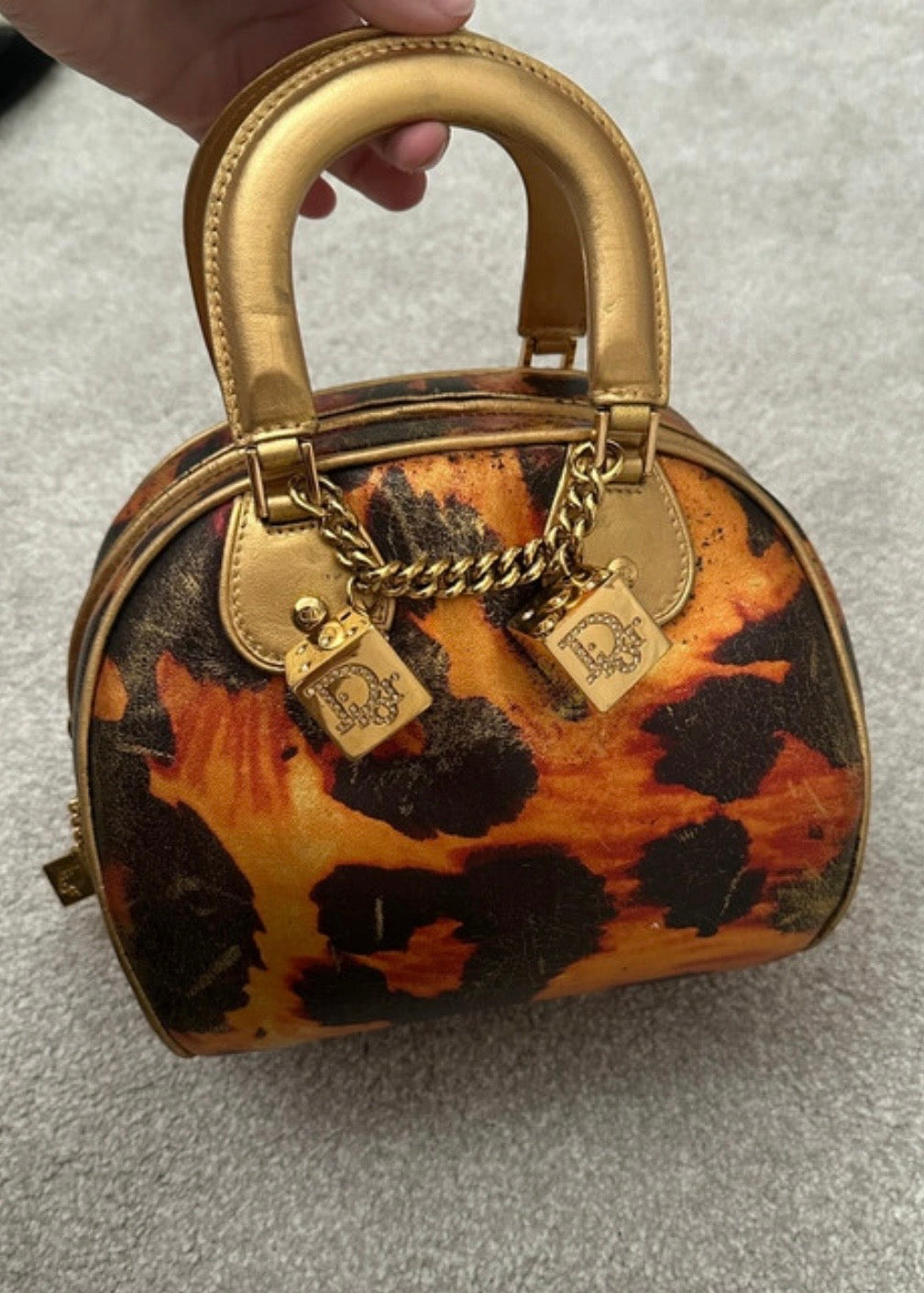 Dior Gambler Gold Dice Bag