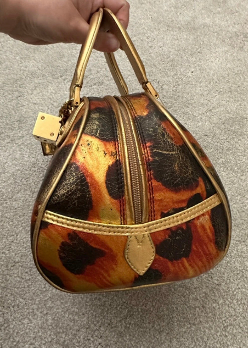 Dior Gambler Gold Dice Bag