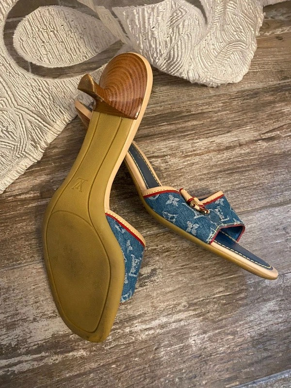 Louis Vuitton denim mules - 40/41