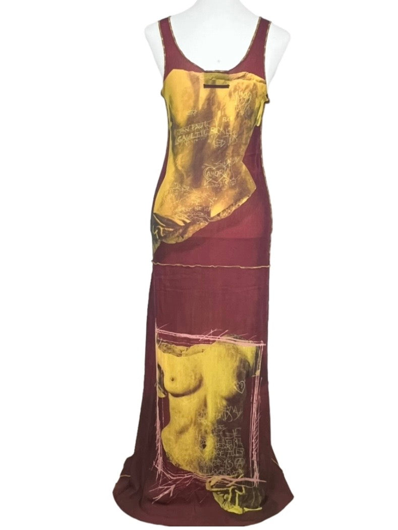 Jean Paul Gaultier S/S 1999 Venus De Milo Mesh Dress - L