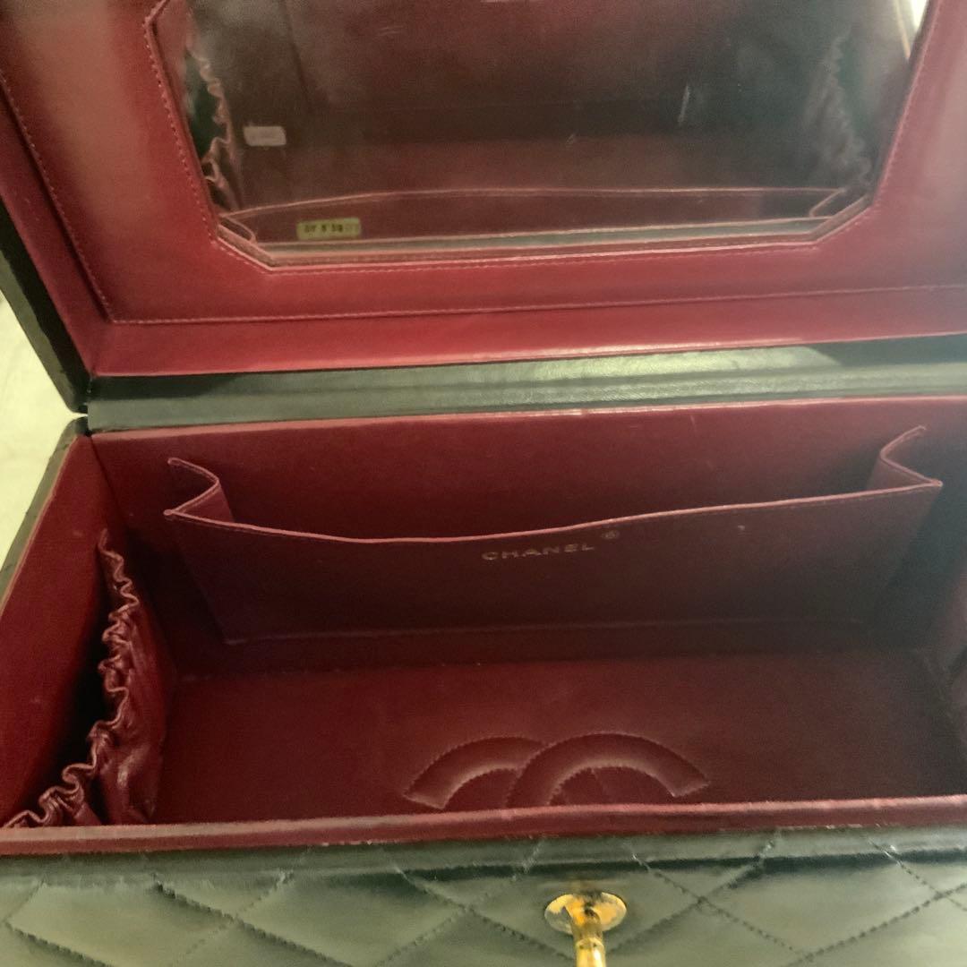 Chanel Vintage 1992 Black Quilted Lambskin Vanity Bag