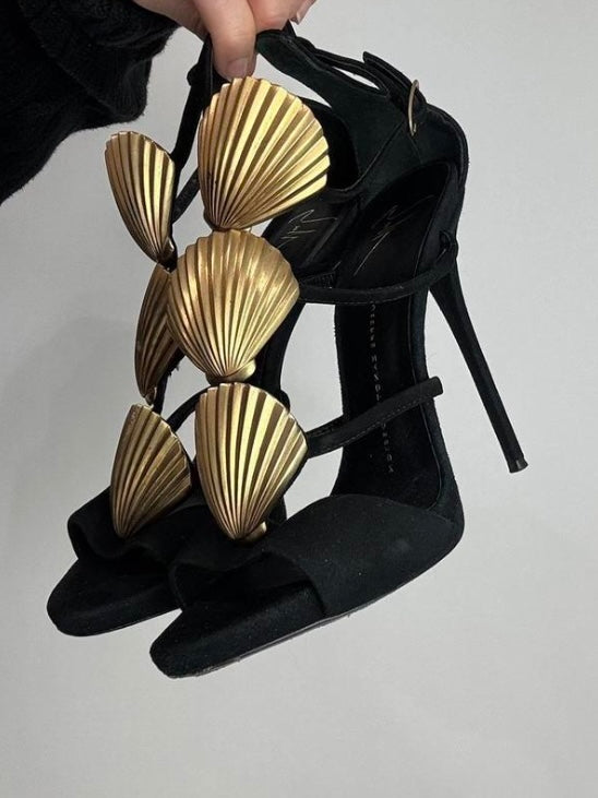 Giuseppe Zanotti Seashell Heels Black  - 38