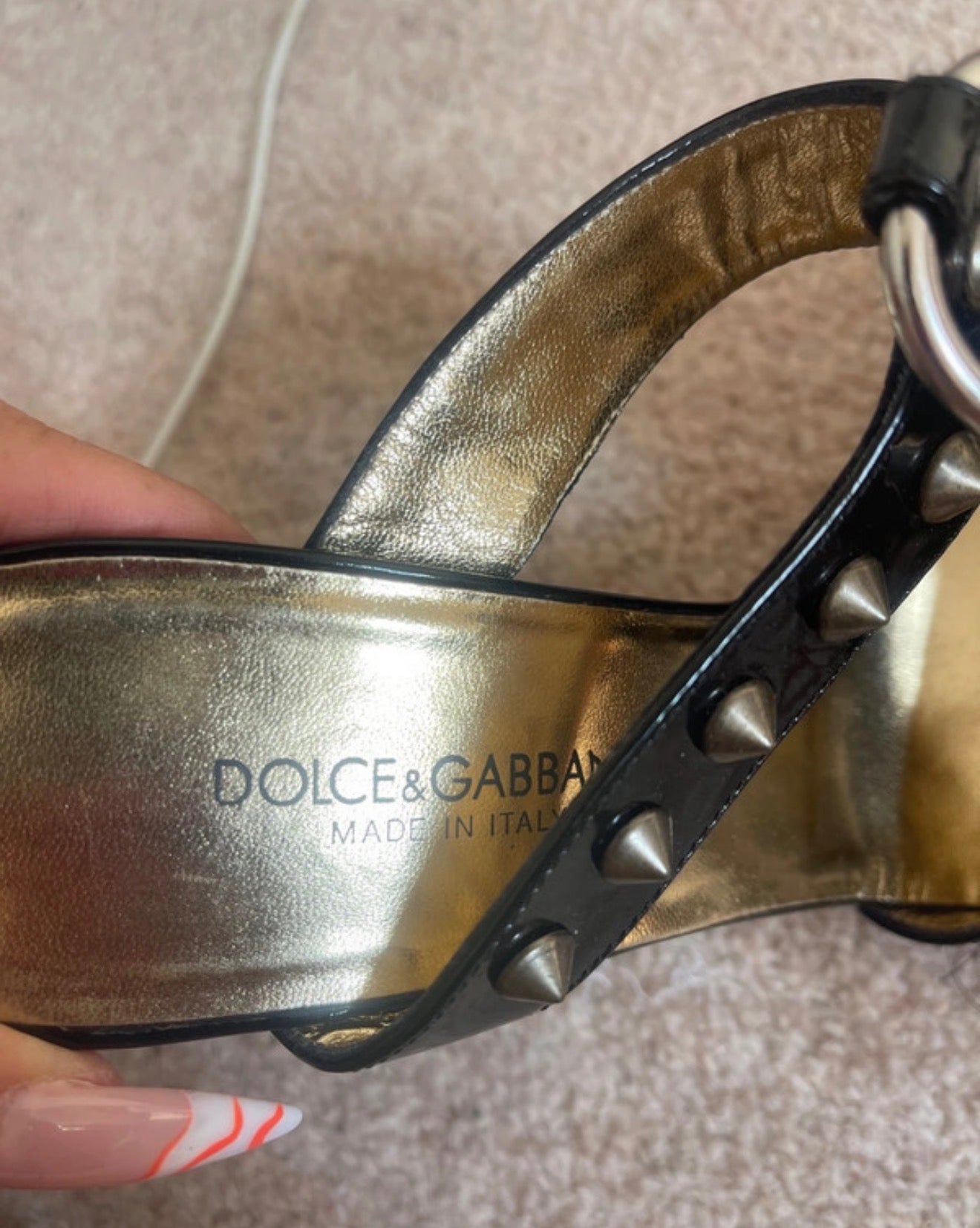 Dolce & Gabbana 2003 Studded Gladiator Heels - 37