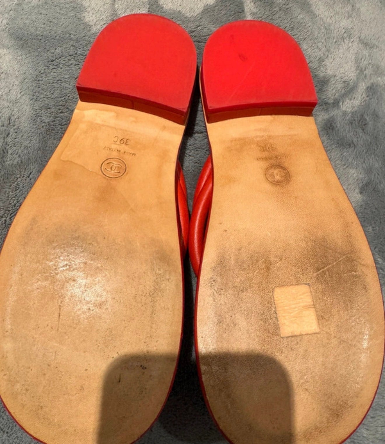 Chanel Terrycloth Flip Flop Sandals Pink - 39