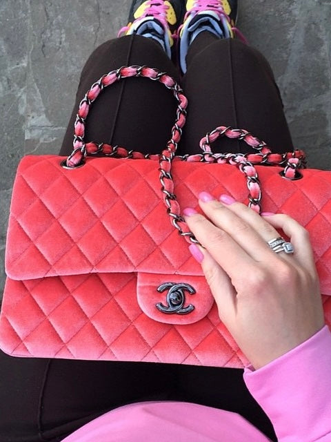 Chanel Velvet Rectangular Mini Classic Flap Bag