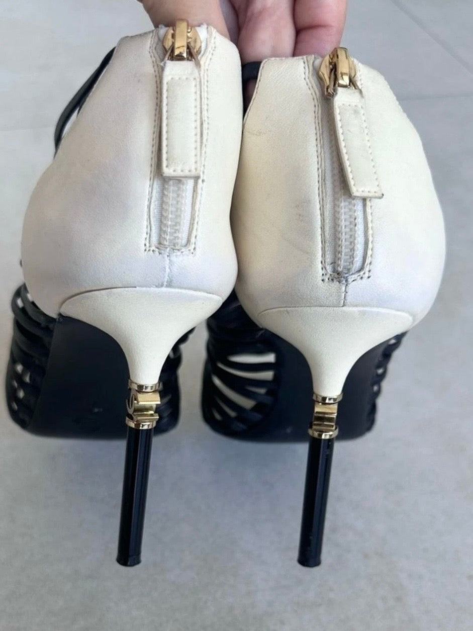Chanel Logo Charm Gladiator Heels - 41