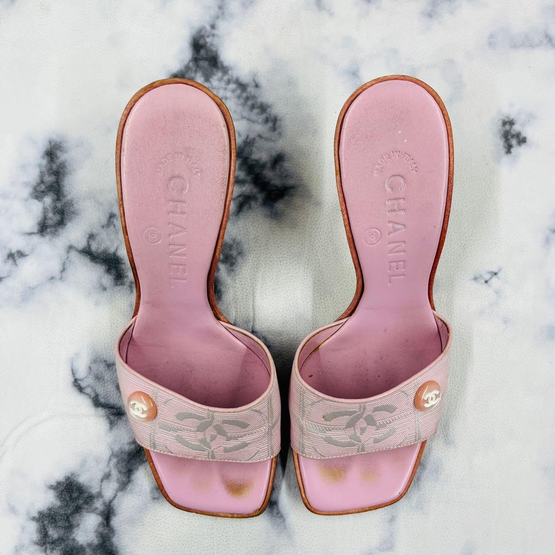 Chanel Logo Mules - 34.5/35