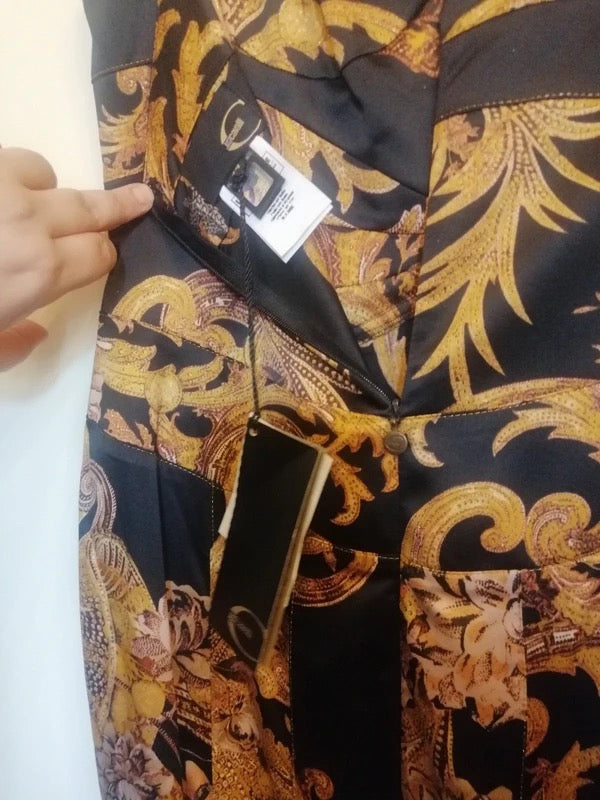 Cavalli Baroque Silk Dress Brand New - M