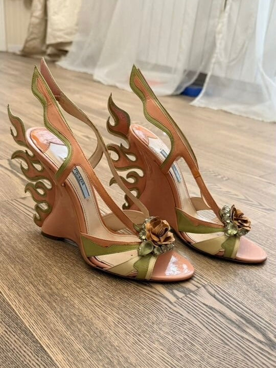 Prada Flame Wedges - 39