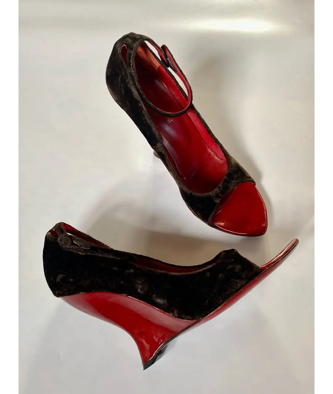Yves Saint Laurent by Tom Ford Velvet Wedge Heel - 36.5/37 + 40/40.5