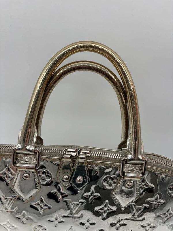 Louis Vuitton Alma Handbag Monogram Miroir PVC Silver