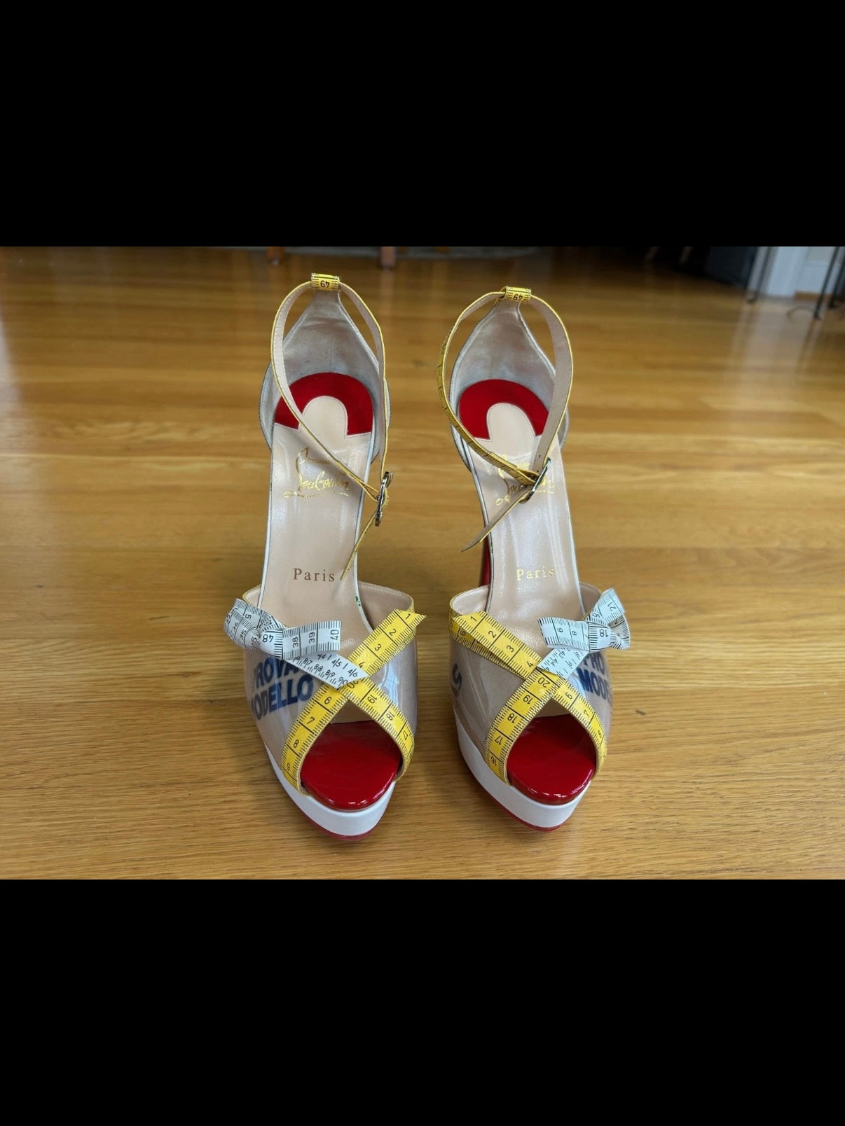 Christian Louboutin Measuring Tape Heels Limited Edition Collectors Item Brand New - 38