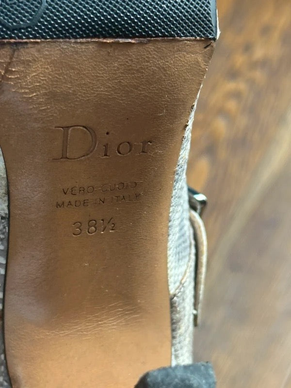 Dior Snakeskin Lace Up Boots - 38.5