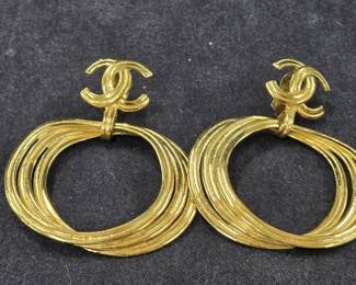 Chanel 1990s CC Earrings