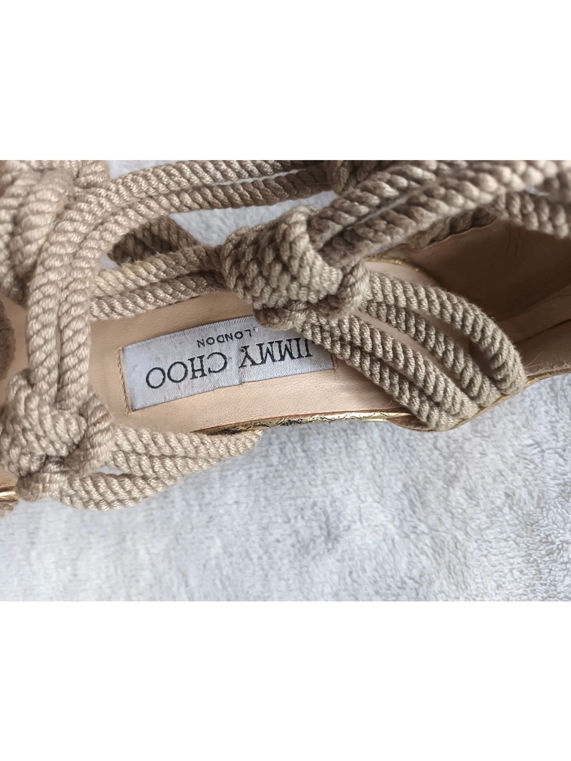 Jimmy Choo Lace Up Rope Boots - 36