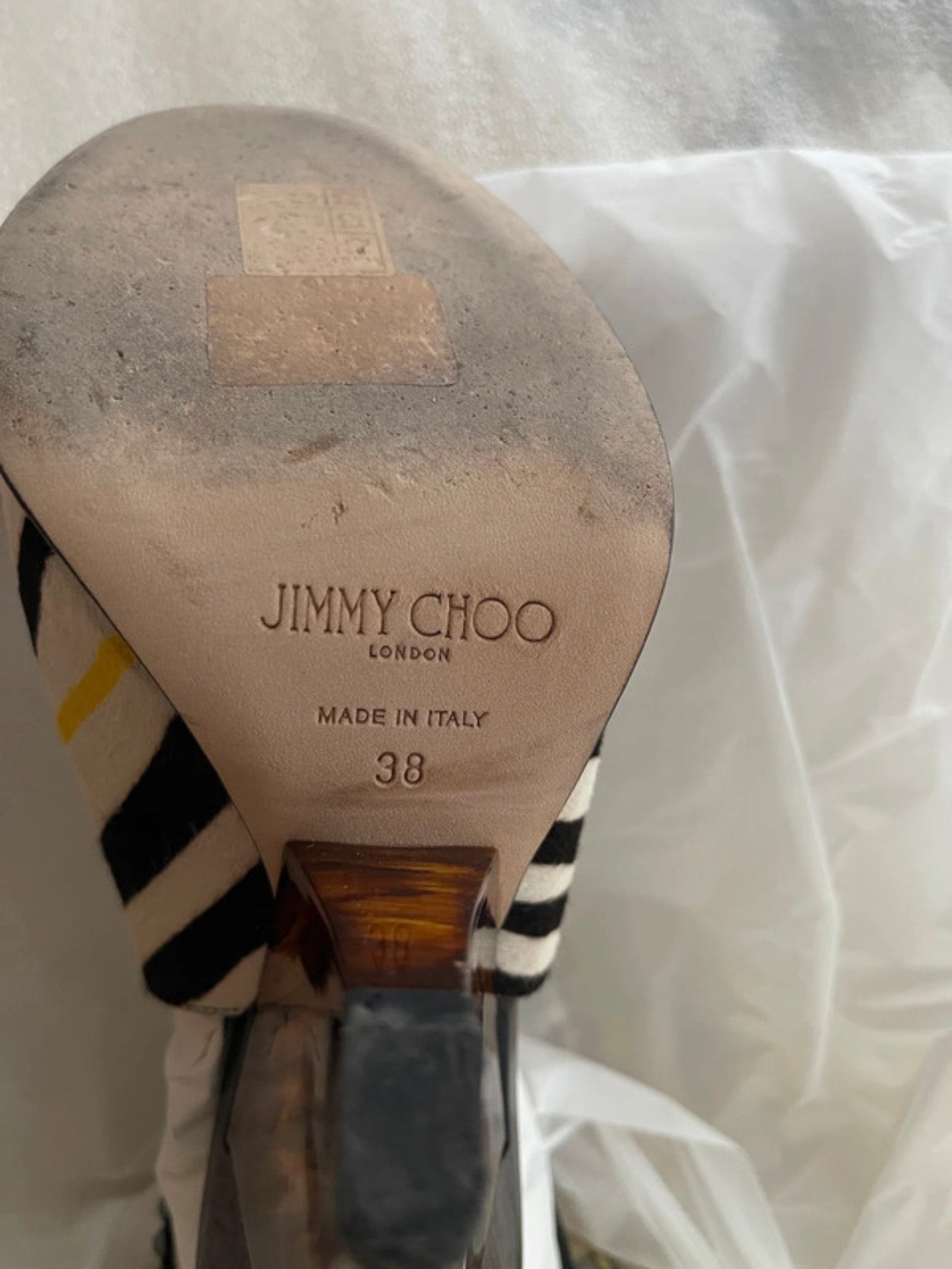 Jimmy Choo Zebra Pony Hair Wedge Heels - 36,38 + 39