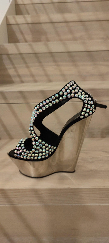 Giuseppe Zanotti Diamanté Wedges - 40