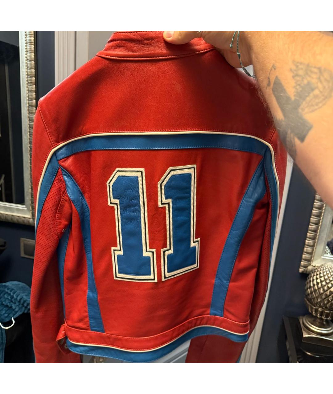 Dolce & Gabbana S/S 2001 red leather "Illinois" jacket - S/M