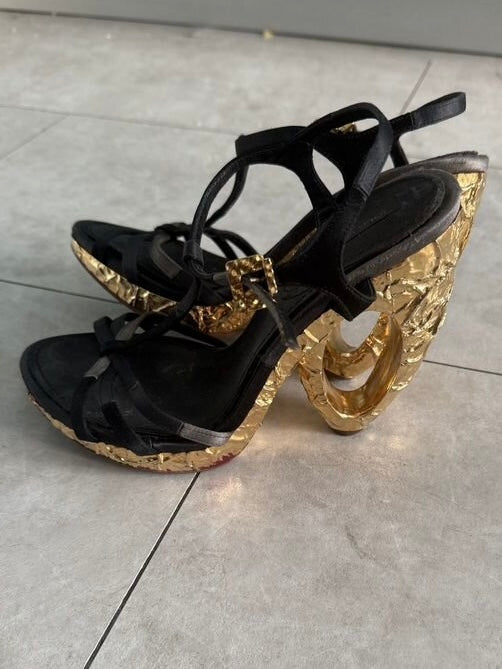 Louis Vuitton S/S 2007 Gold Wedge Heel - 36/36.5