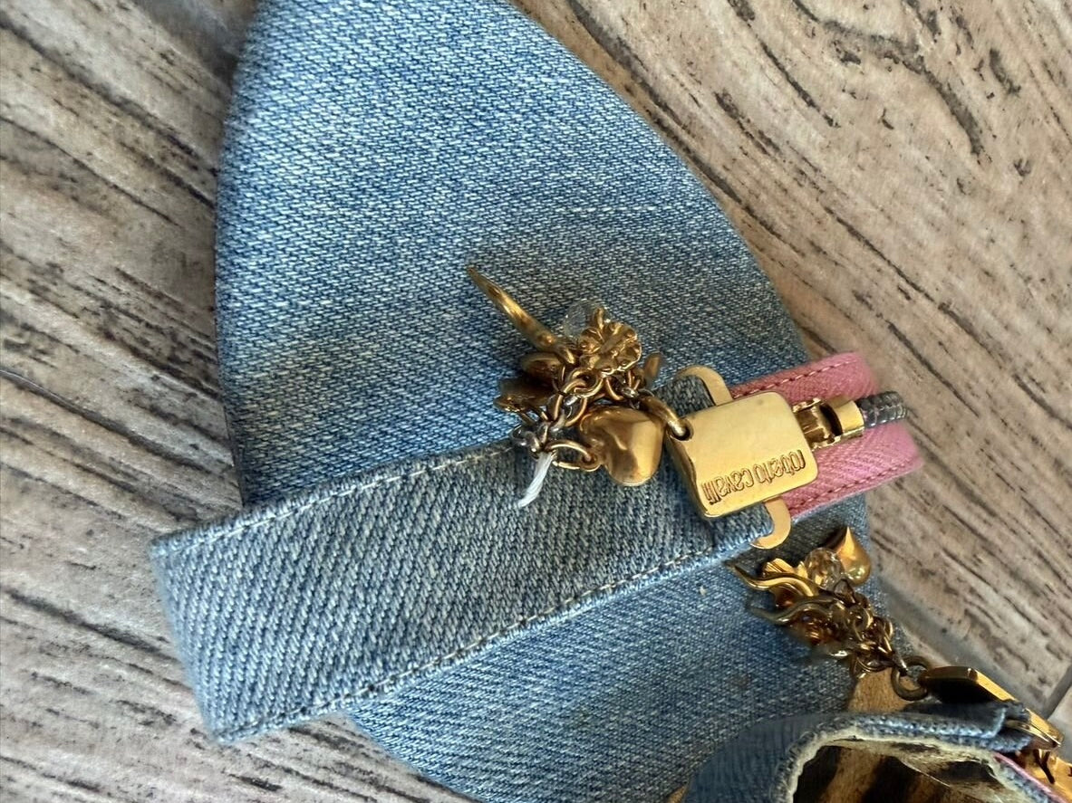 Roberto Cavalli Denim Charm Heels Brand New - 40