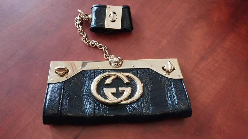 Gucci by Tom Ford Python Clutch with Wristlet