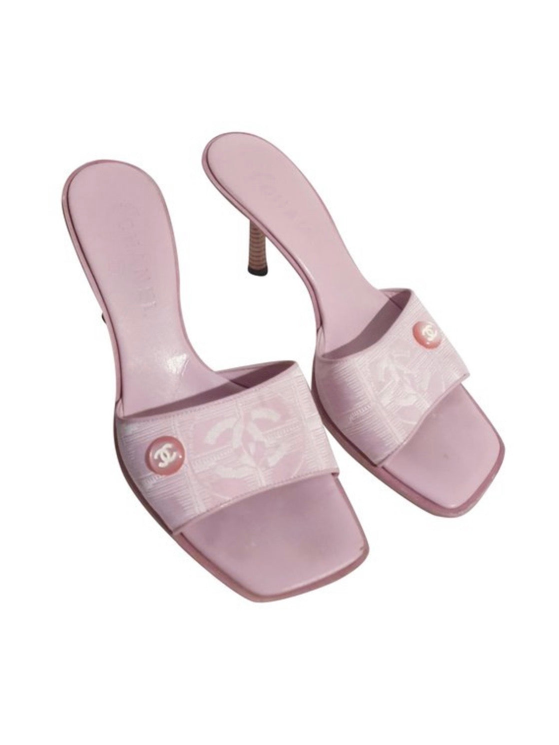 Chanel Logo Mules - 34.5/35
