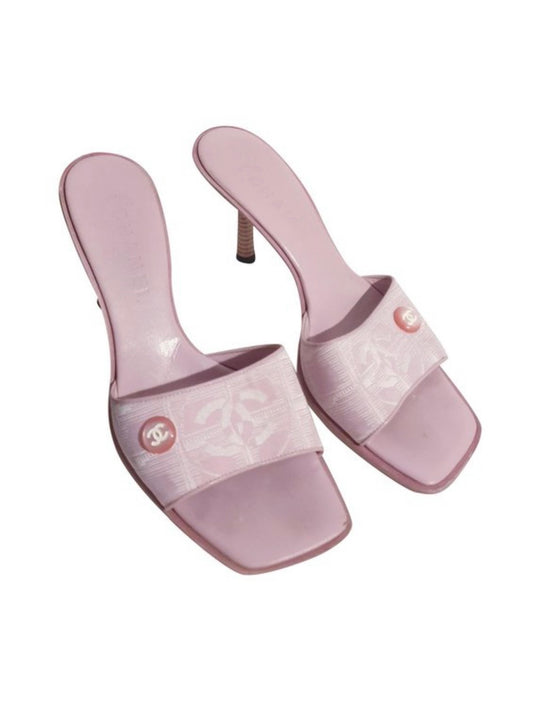 Chanel Logo Mules - 34.5/35
