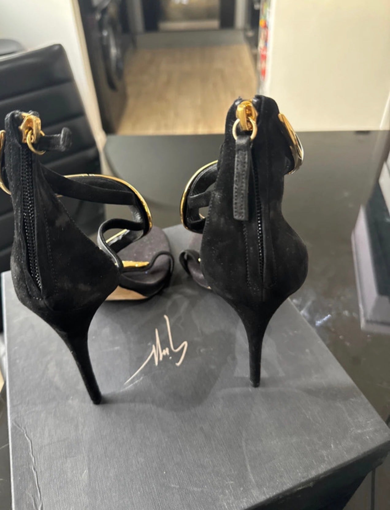 Giuseppe Zanotti Gold Venere Heels - 39.5/40