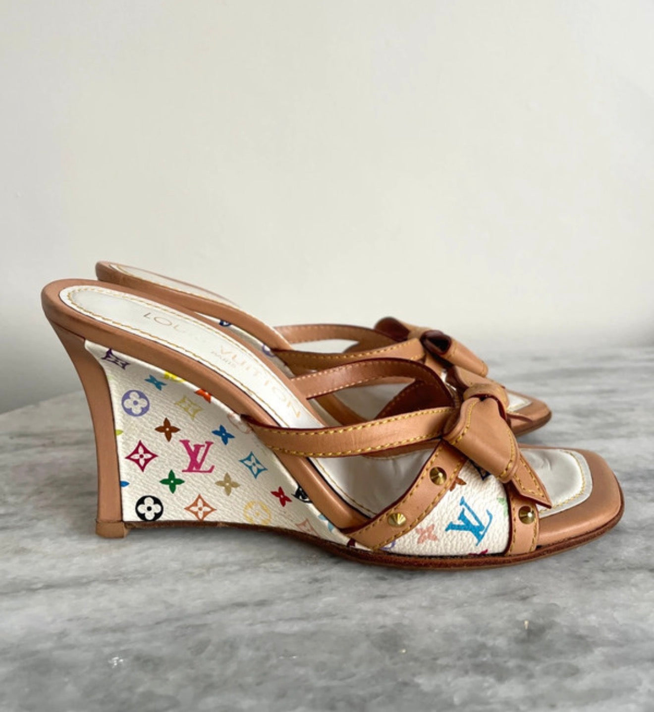 Louis Vuitton X Takashi Murakami Bow Wedge Heels - 35.5