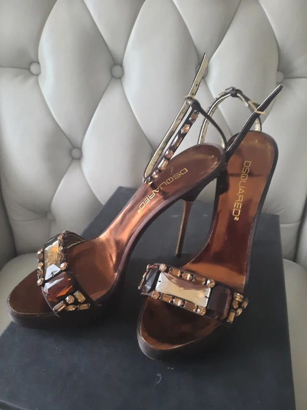 Dsquared2 Embellished Heels - 38/38.5