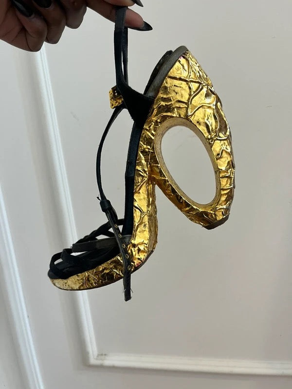 Louis Vuitton S/S 2007 Gold Wedge Heel - 41