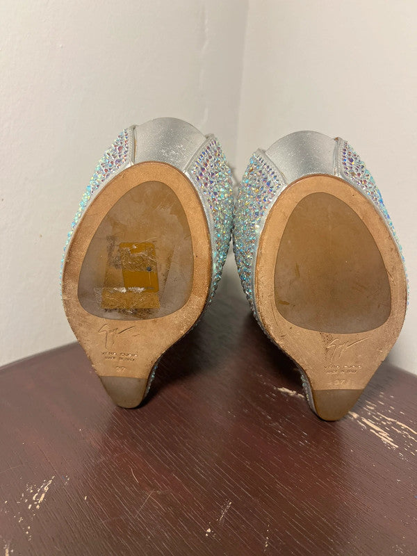 Giuseppe Zanotti Swarovski Crystal Wedge Brand New - 37