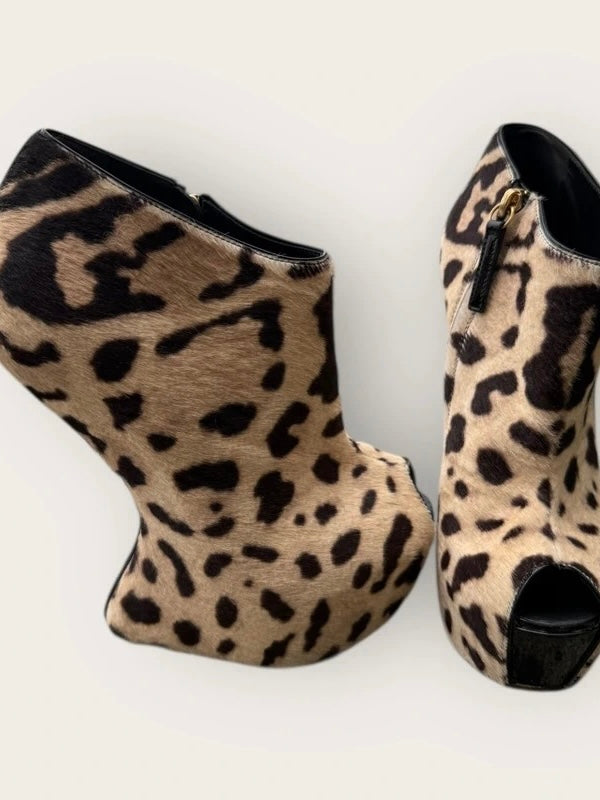 Giuseppe Zanotti Pony Hair Wedge Heels - 38.5