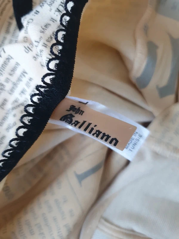 Galliano Newspaper Mini Dress - L