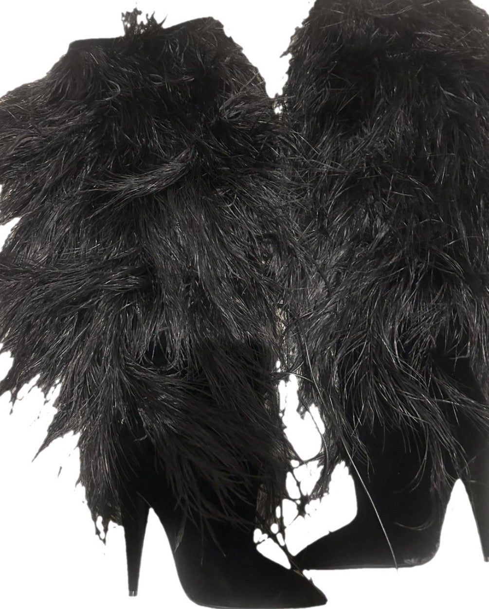 Saint Laurent Yeti Ostrich Feather Boot Brand New - 39