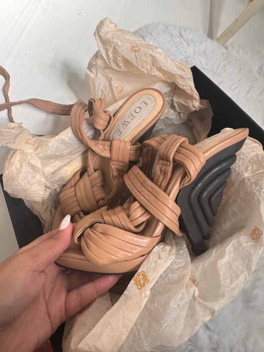 Loewe Wrap Around Heels - Tan