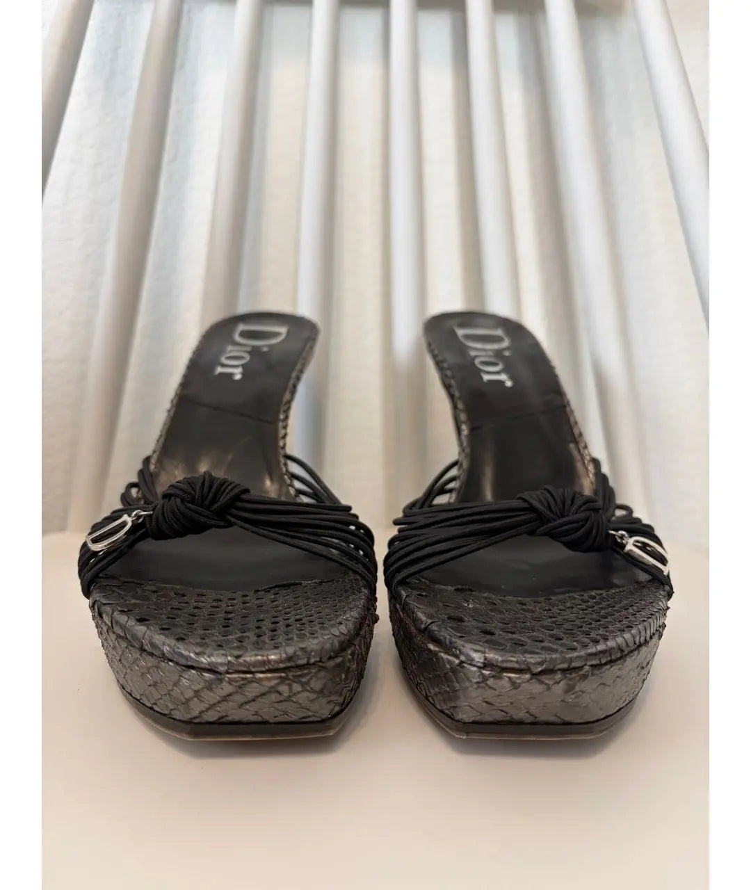 Dior Galliano Python Wedge Heels - 38.5