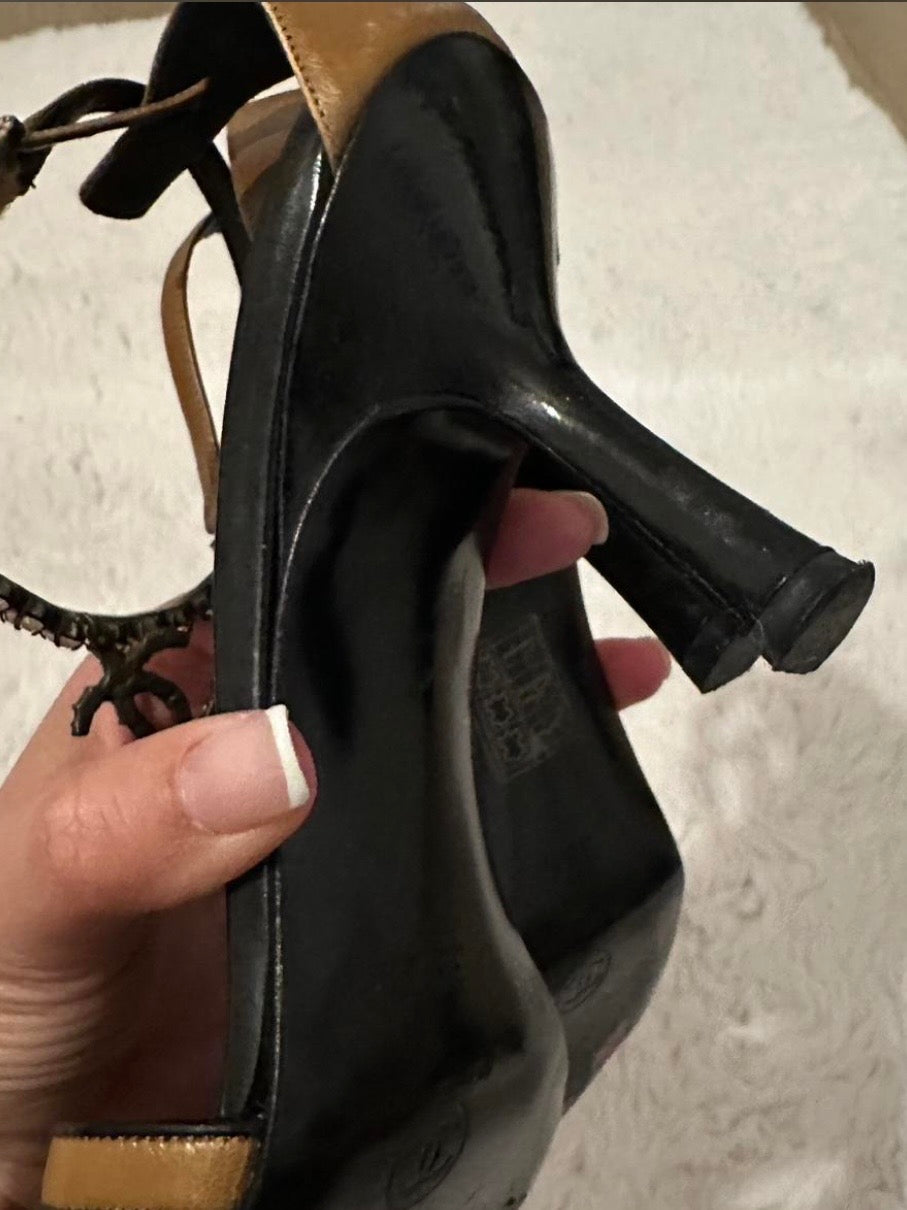 Chanel Charm Rhinestone Heels - 38.5