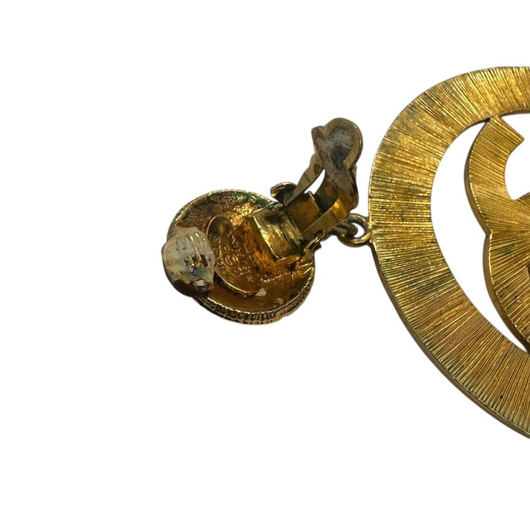 Chanel 1990s Oversized Hoop Dangle Earrings